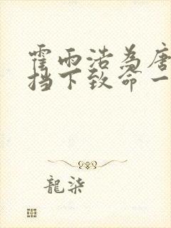 霍雨浩为唐舞桐挡下致命一击