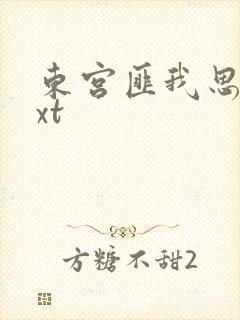 东宫匪我思存txt