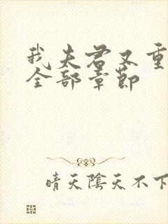 我夫君又重生了全部章节