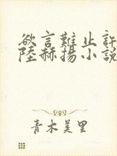 欲言难止许则,陆赫扬小说全集免费阅读