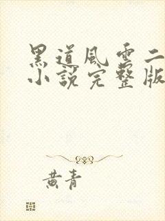 黑道风云二十年小说完整版