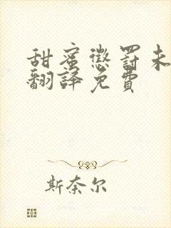 甜蜜惩罚未增删翻译免费