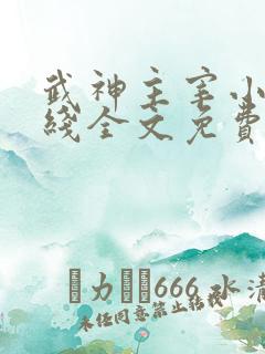 武神主宰小说在线全文免费阅读