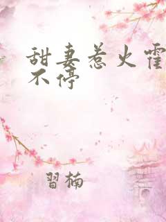 甜妻惹火霍少吻不停