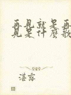 再见就是再也不见是什么歌的歌词