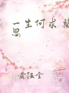 一生何求 兰思思