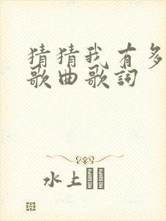 猜猜我有多爱你歌曲歌词