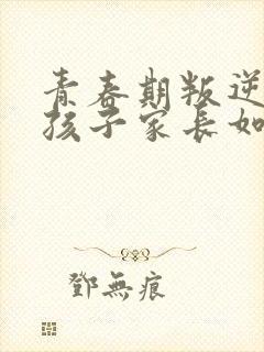 青春期叛逆期男孩子家长如何沟通