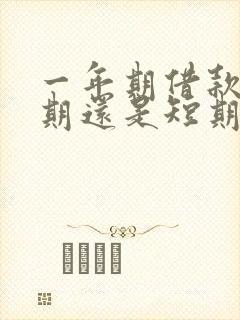 一年期借款是长期还是短期