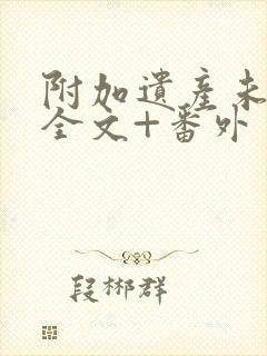 附加遗产未删减全文+番外