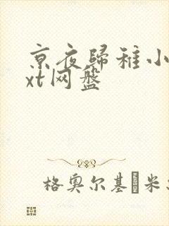 京夜归稚小说txt网盘