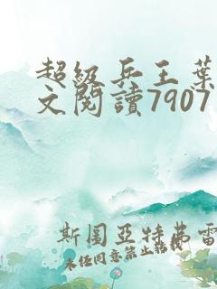 超级兵王叶谦全文阅读7907章