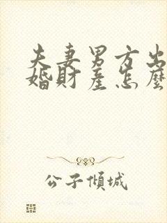 夫妻男方出轨离婚财产怎么处理