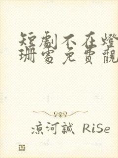 短剧不在灯火阑珊处免费观看