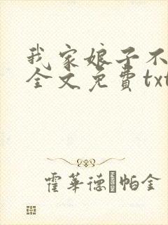 我家娘子不对劲全文免费txt下载