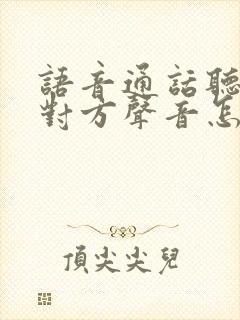 语音通话听不到对方声音怎么办