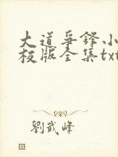 大道争锋小说精校版全集txt