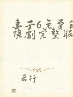 妻子6免费的电视剧完整版韩剧网