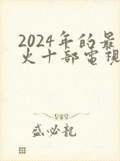 2024年的最火十部电视剧