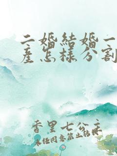 二婚结婚一年财产怎样分割现在离婚