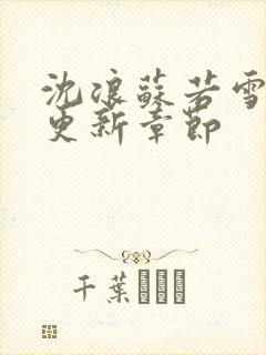 沈浪苏若雪刚刚更新章节