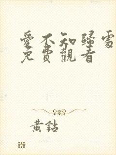 爱不知归处短剧免费观看