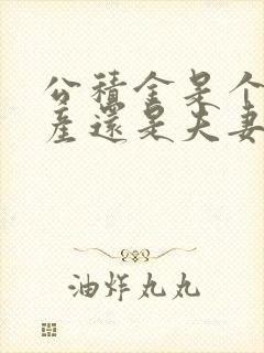 公积金是个人财产还是夫妻共同财产