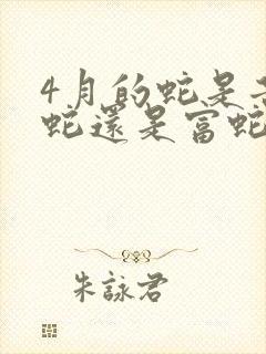 4月的蛇是苦命蛇还是富蛇