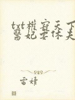 txt权宠天下医妃要休夫