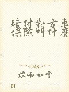 赔付对方车辆的保险叫什么