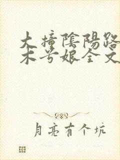 大撞阴阳路by木兮娘全文免费阅读