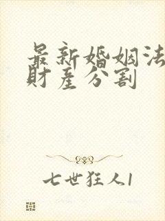 最新婚姻法规定财产分割