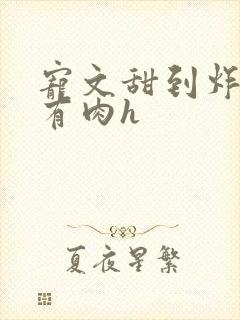 宠文甜到炸无虐有肉h