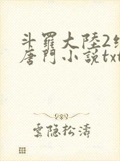 斗罗大陆2绝世唐门小说txt免费下载