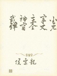 武神主宰小说无弹窗全文免费阅读