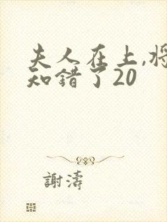 夫人在上,将军知错了20