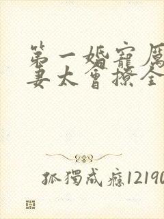 第一婚宠厉爷娇妻太会撩全本阅读