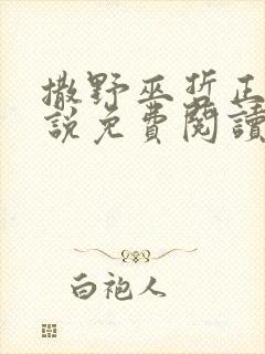 撒野巫哲正版小说免费阅读