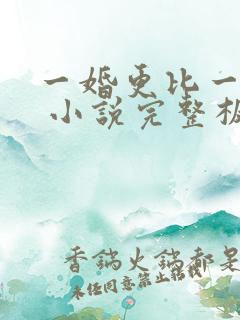 一婚更比一婚高 小说完整板