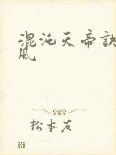 混沌天帝诀 随风