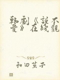 韩剧《说不出的爱》在线观看