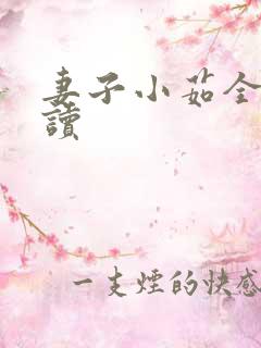 妻子小茹全文阅读