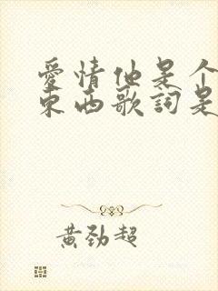 爱情他是个什么东西歌词是哪首歌