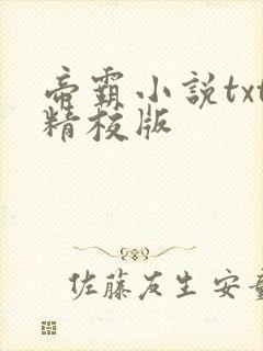 帝霸小说txt精校版