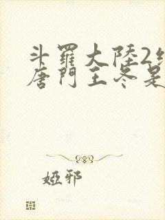 斗罗大陆2绝世唐门王冬是男还是女