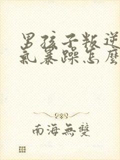 男孩子叛逆期脾气暴躁怎么沟通