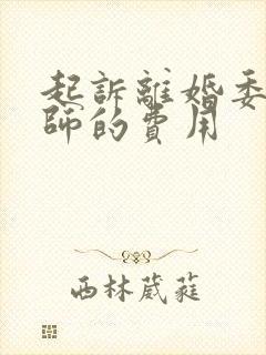 起诉离婚委托律师的费用