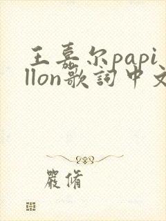 王嘉尔papillon歌词中文