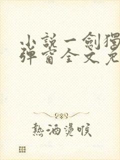 小说一剑独尊无弹窗全文免费阅读