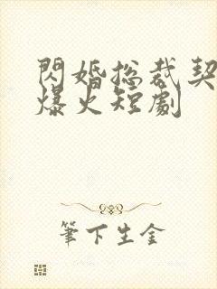 闪婚总裁契约妻爆火短剧